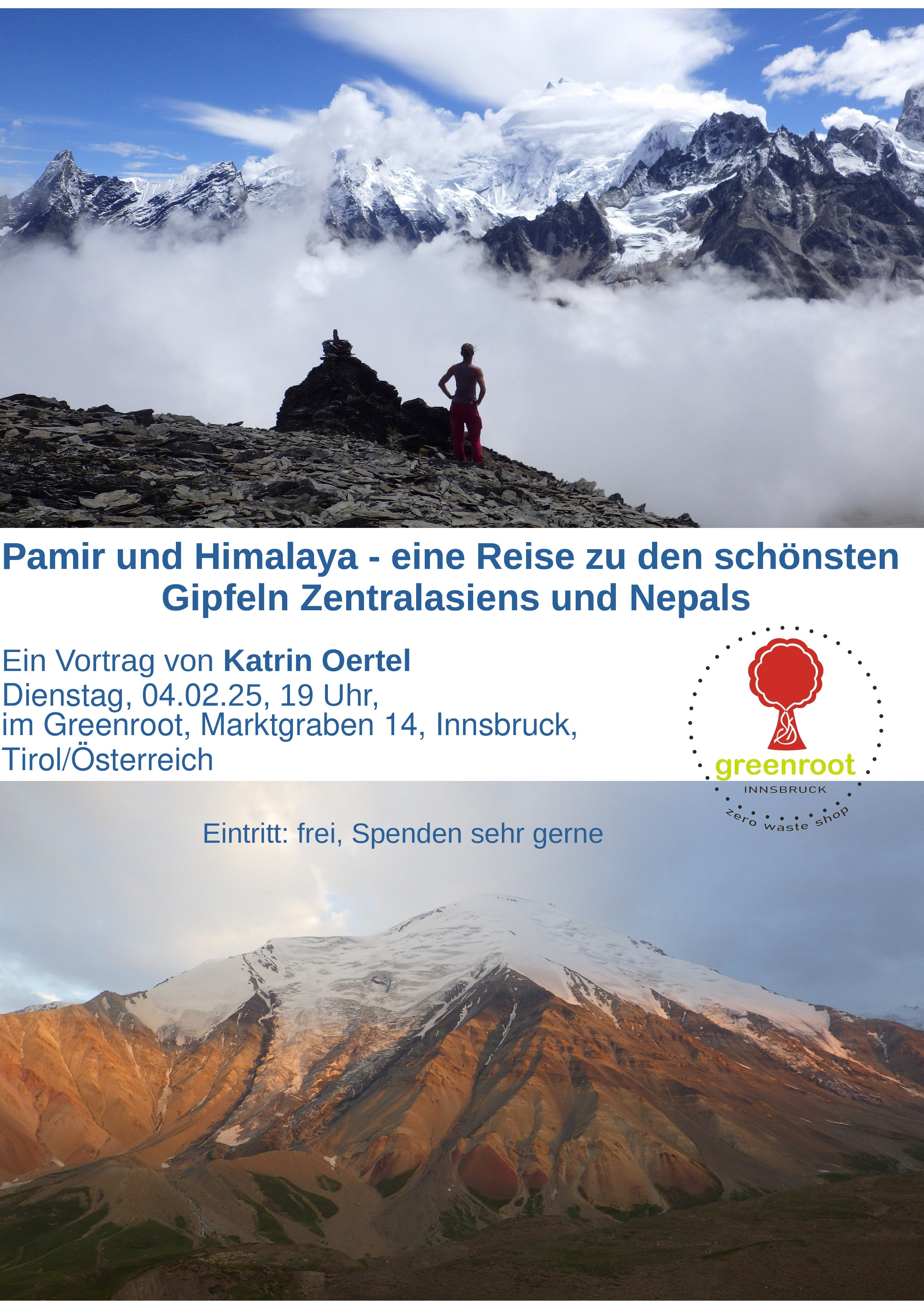 Vortragsposter im Greenroot Innsbruck